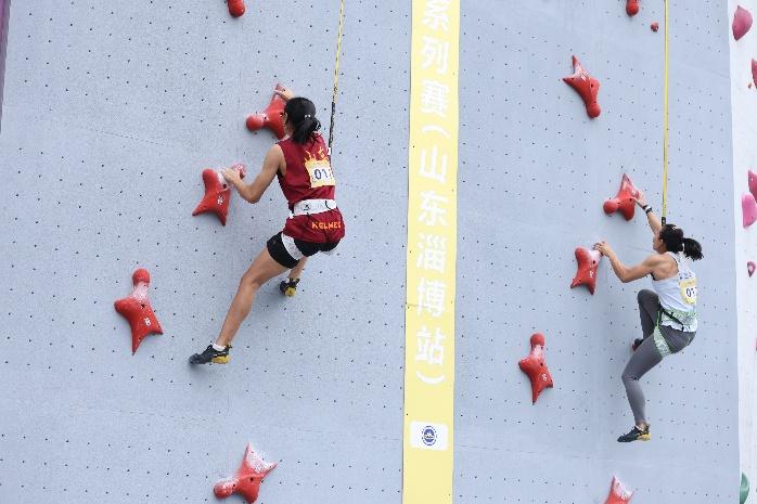 淄博站中国速度攀岩系列赛收官：向畅夺男子冠